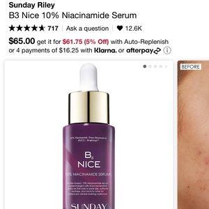 NIB B3 Nice Serum Sunday Riley